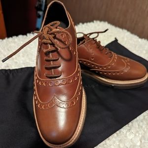 Rocco P. Women's Brown Leather Oxfords size 35 1/2